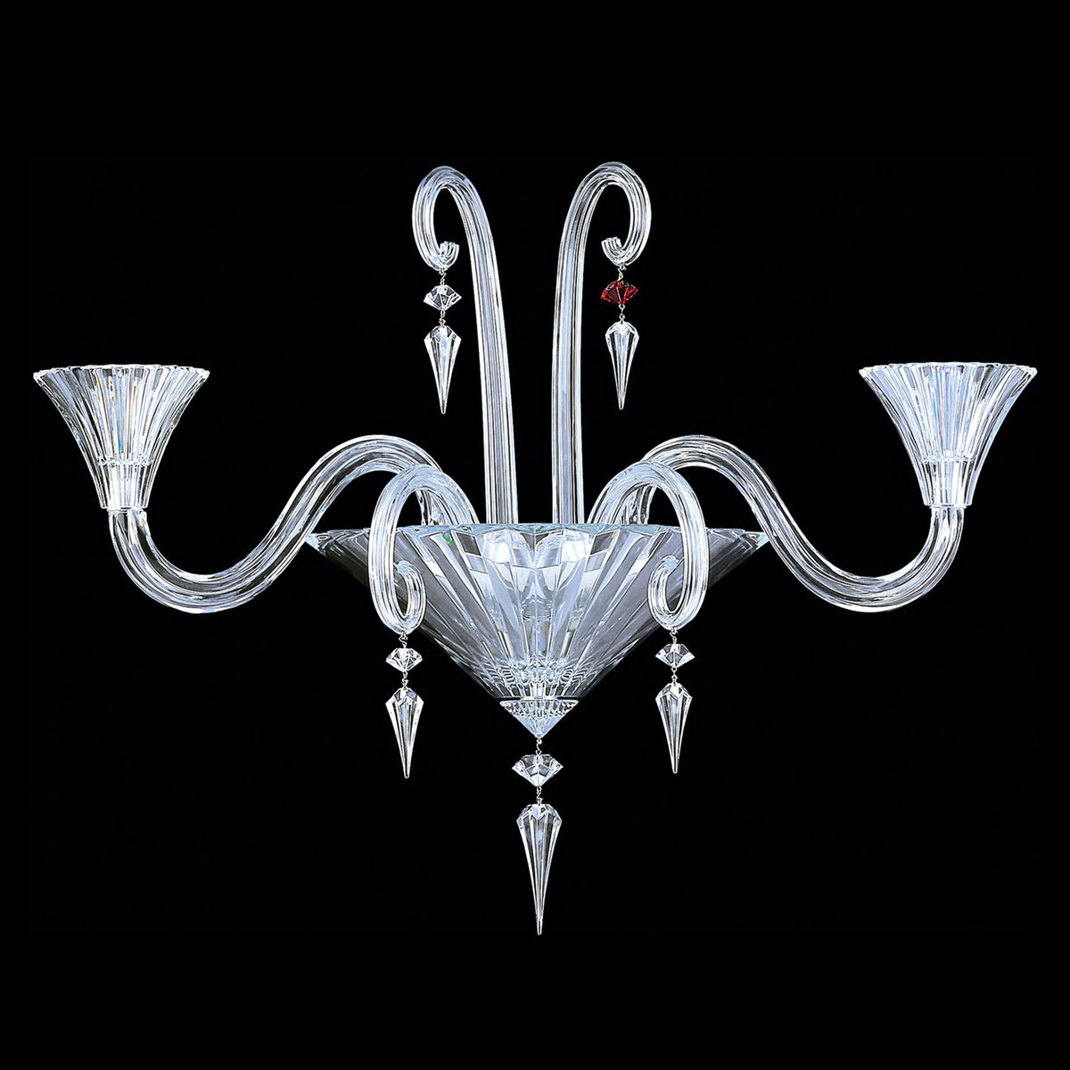 Baccarat Crystal, Mille Nuits 2 Light Wall Crystal Sconce